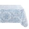 Threadmade Home Savannah Boho Paisley Printed Vinyl Indoor/Outdoor Tablecloth, Blue - 52"W x 70"L